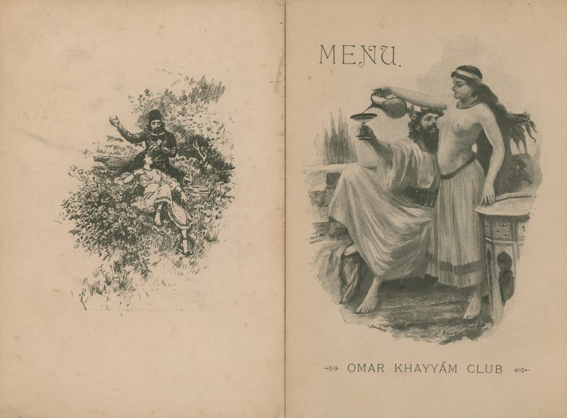 Menu della Cena del Club Omar Khayyam da English School