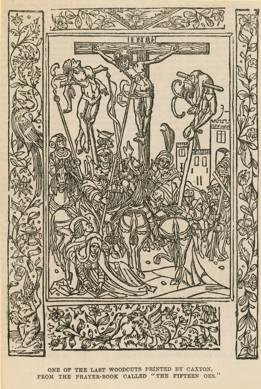 Una delle ultime xilografie stampate da Caxton da English School