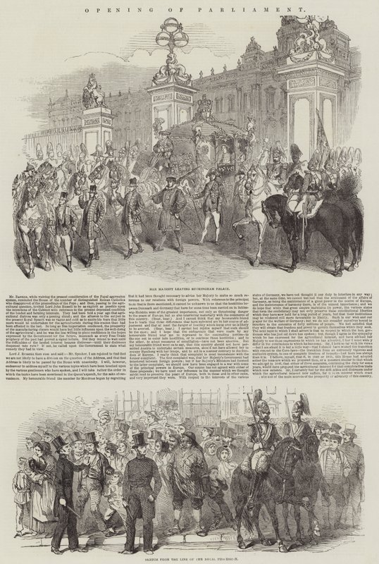 Apertura del Parlamento (incisione) da English School