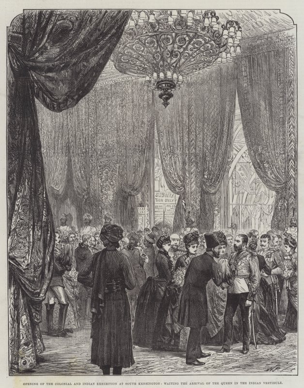Apertura della Mostra Coloniale e Indiana a South Kensington, in attesa dell