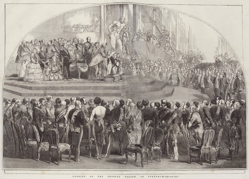 Inaugurazione del Crystal Palace, a Sydenham (incisione) da English School