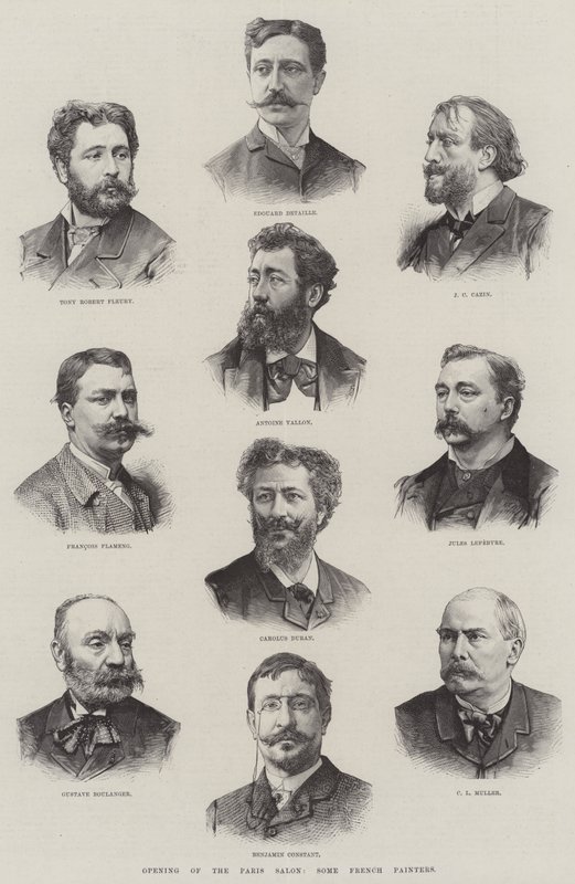 Apertura del Salon di Parigi, alcuni pittori francesi da English School