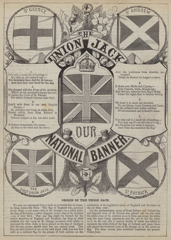 Origine della Union Jack (incisione) da English School
