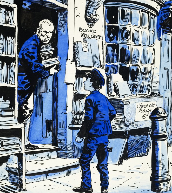 Ragazzo orfano che arriva a lavorare in una libreria da English School