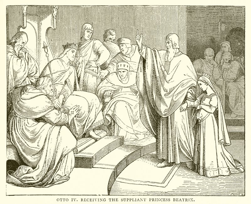 Ottone IV riceve la supplicante principessa Beatrice da English School