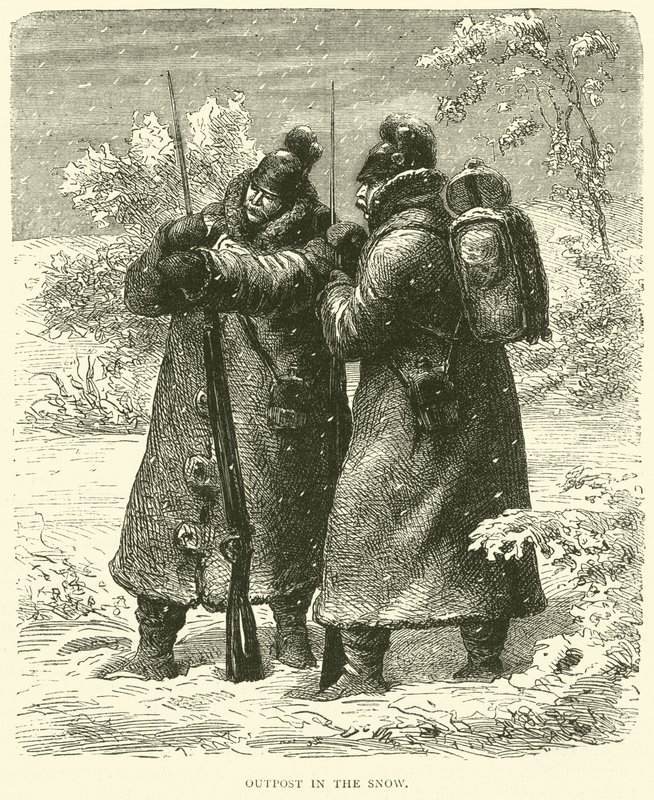 Avamposto nella neve, ottobre 1870 da English School