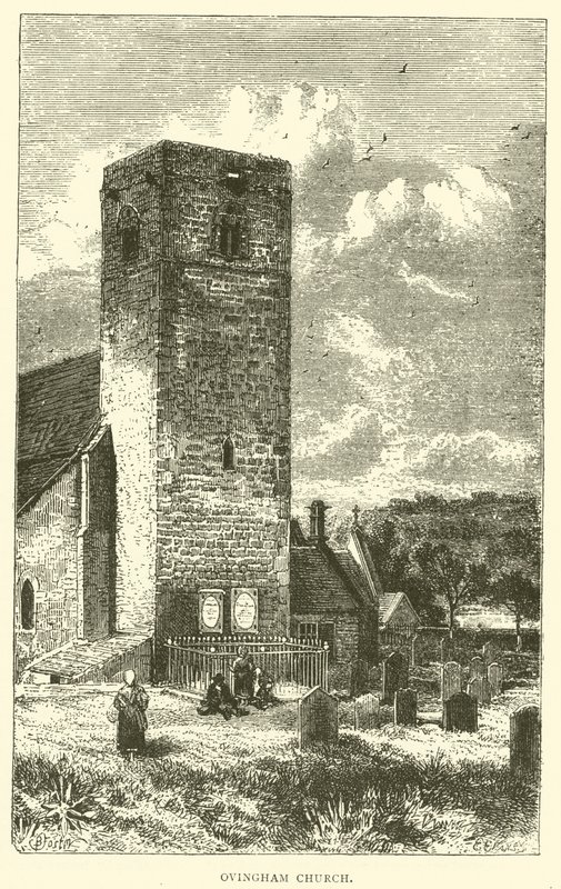 Chiesa di Ovingham (incisione) da English School