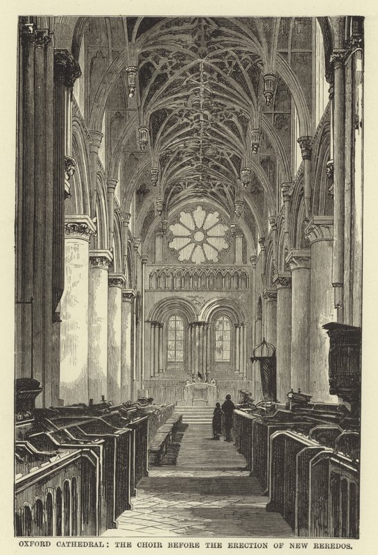 Cattedrale di Oxford, il coro prima dell