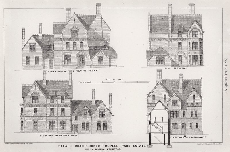 Angolo di Palace Road, Roupell Park Estate da English School