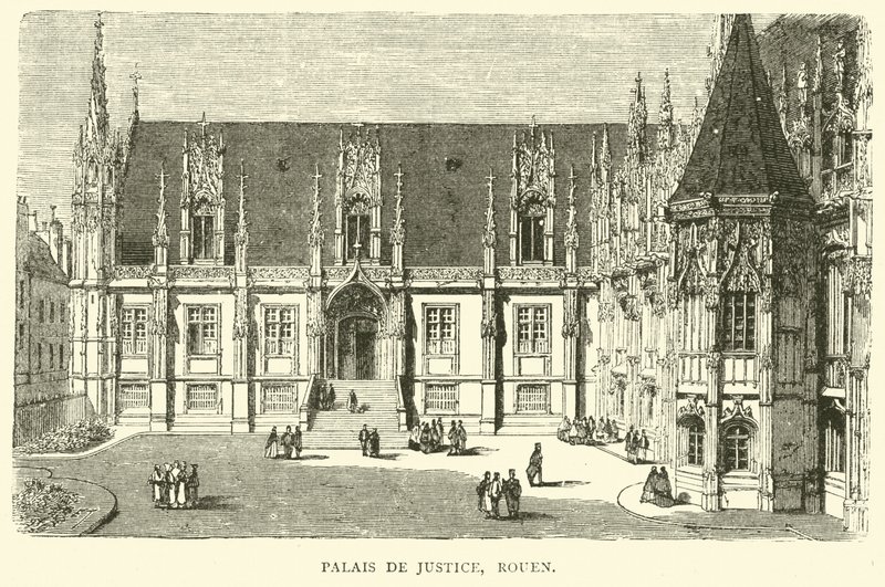 Palais de Justice, Rouen, dicembre 1870 da English School