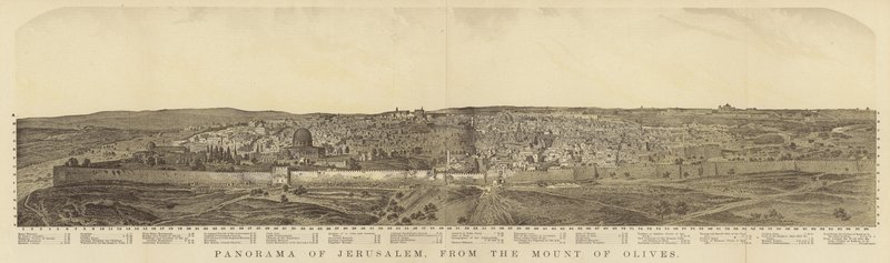 Panorama di Gerusalemme dal Monte degli Ulivi da English School
