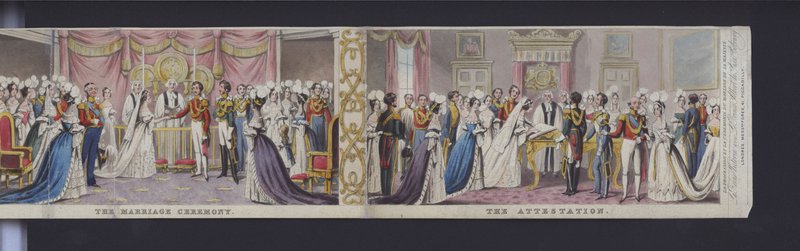 Parte del panorama del matrimonio della Regina Vittoria, c.1840 da English School