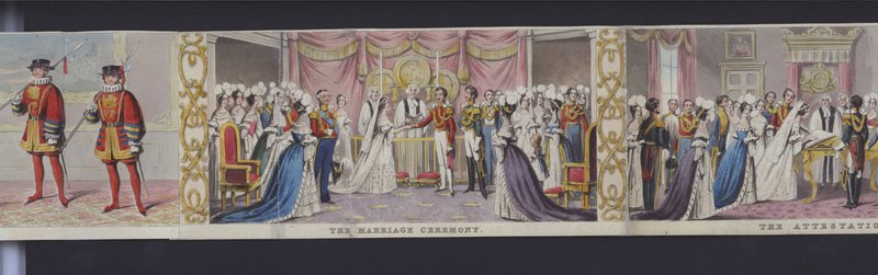 Parte del panorama del matrimonio della regina Vittoria, c.1840 da English School
