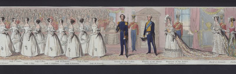 Parte del panorama del matrimonio della regina Vittoria, c.1840 da English School