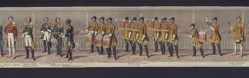 Parte del panorama del matrimonio della Regina Vittoria, c.1840 da English School