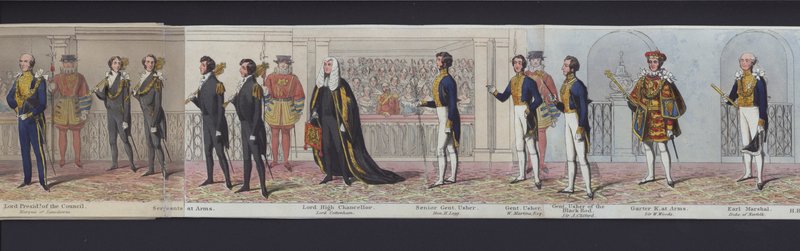 Parte del panorama del matrimonio della Regina Vittoria, c.1840 da English School