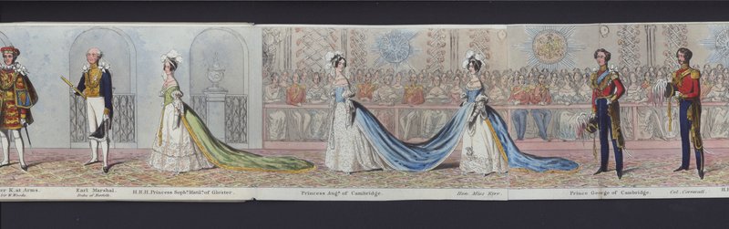 Parte del panorama del matrimonio della Regina Vittoria, c.1840 da English School