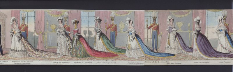 Parte del panorama del matrimonio della Regina Vittoria, c.1840 da English School