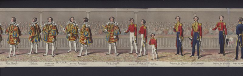 Parte del panorama del matrimonio della Regina Vittoria, c.1840 da English School