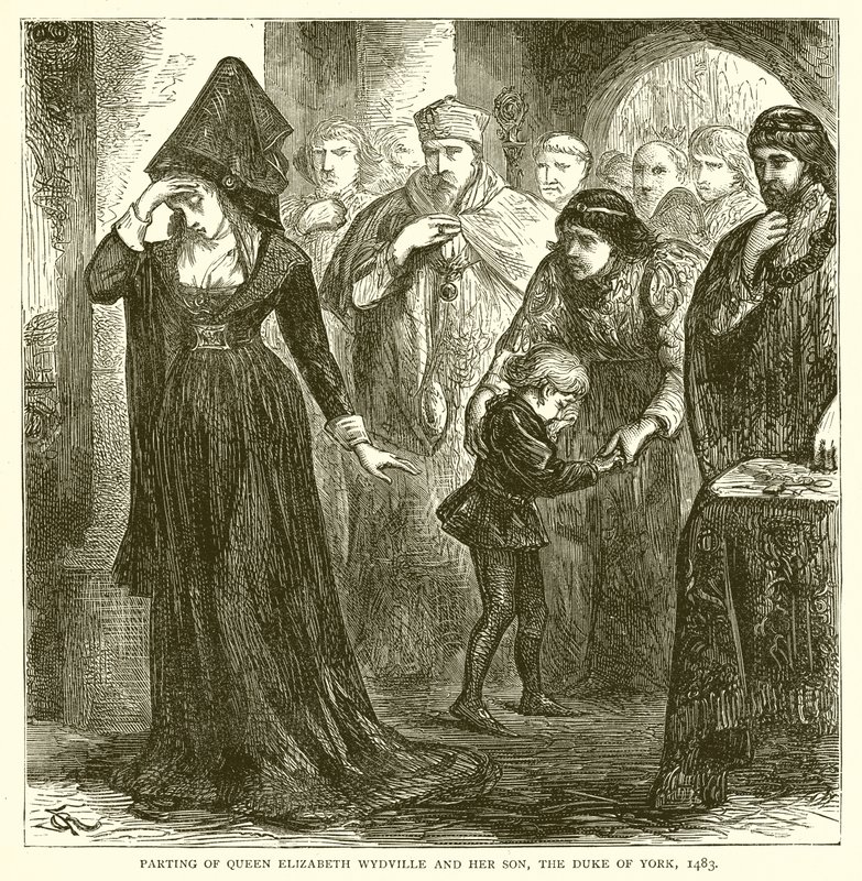 Separazione di Elisabetta Wydville e suo figlio, il Duca di York, 1483 da English School