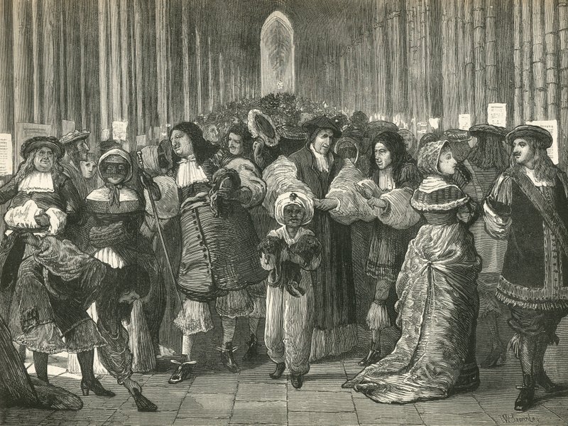 Passeggiata di Paolo durante il regno di Re Carlo II da English School