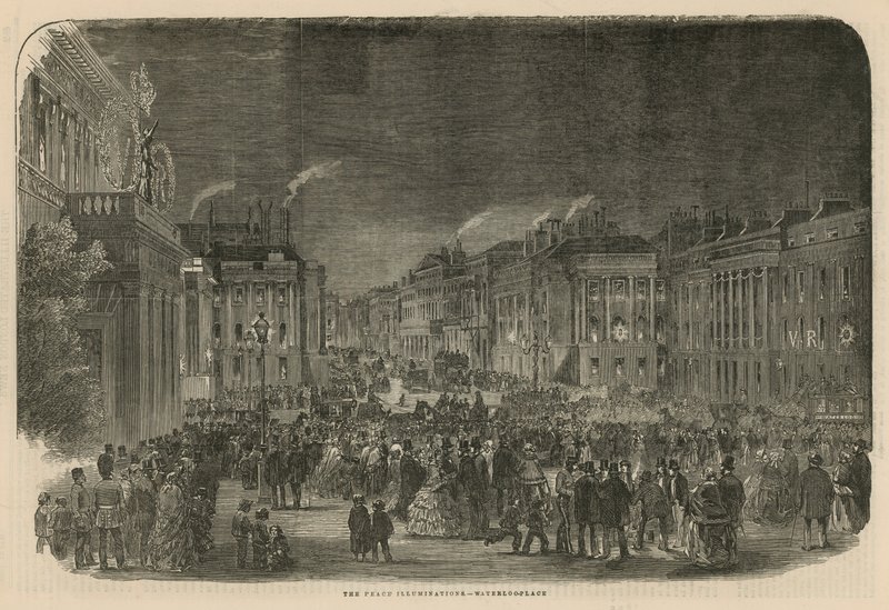 Illuminazioni della Pace in Waterloo Place da English School