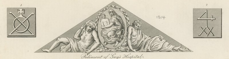Frontone del Guys Hospital, Londra da English School