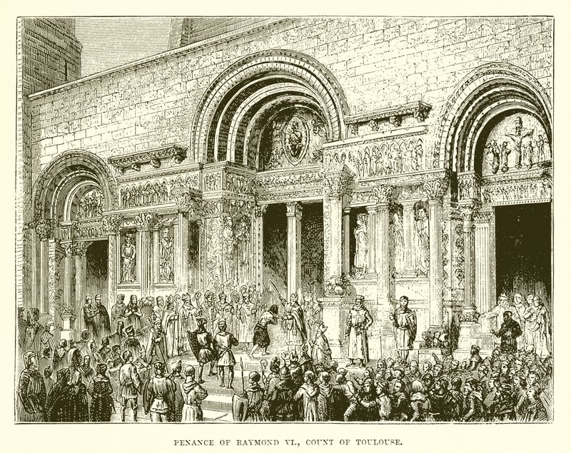 Penitenza di Raimondo VI, conte di Tolosa da English School