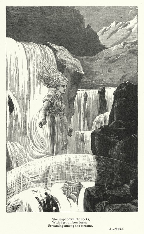 Percy Bysshe Shelley: Illustrazione per Arethusa (incisione) da English School