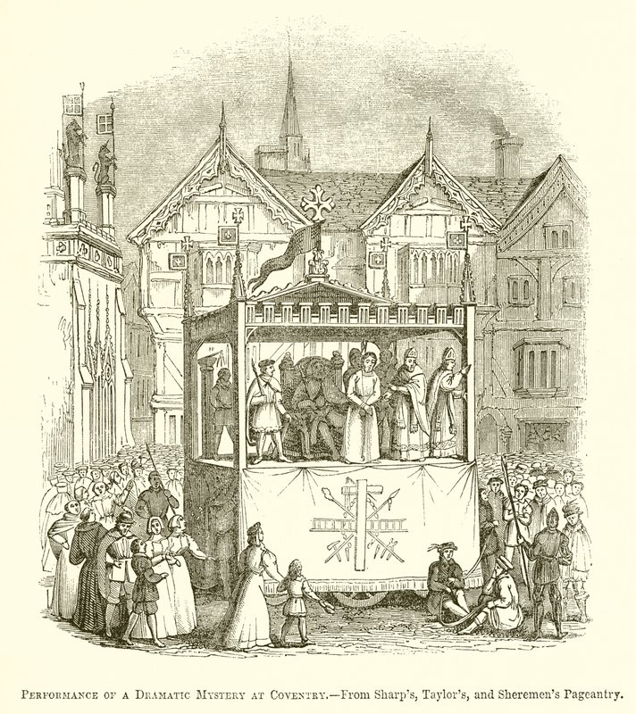 Rappresentazione di un mistero drammatico a Coventry da English School