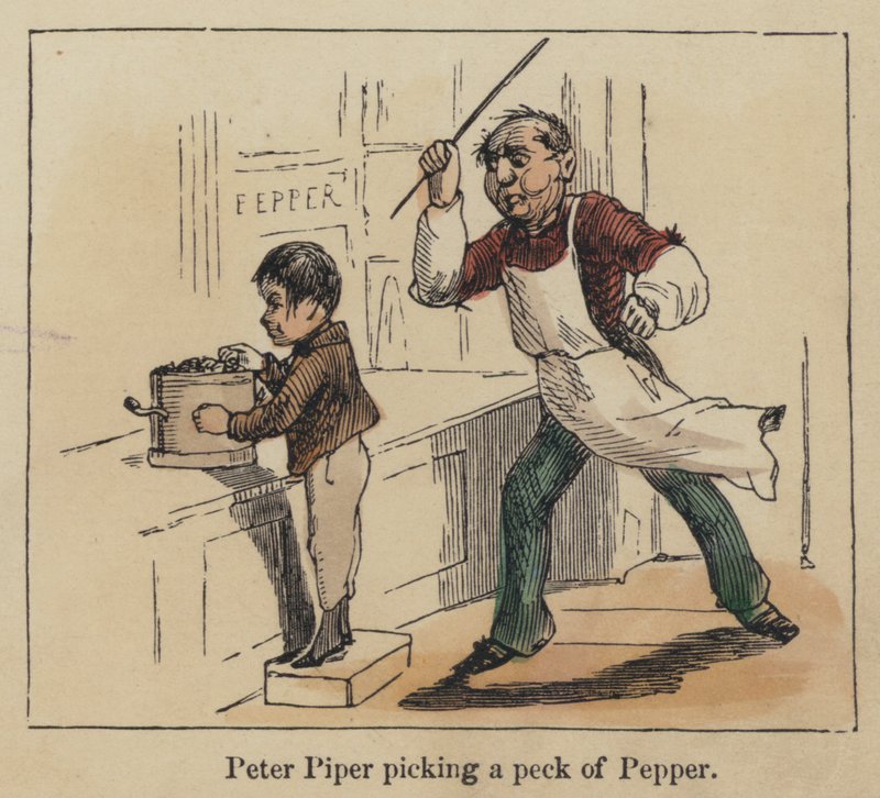 Peter Piper che raccoglie un peck di pepe da English School