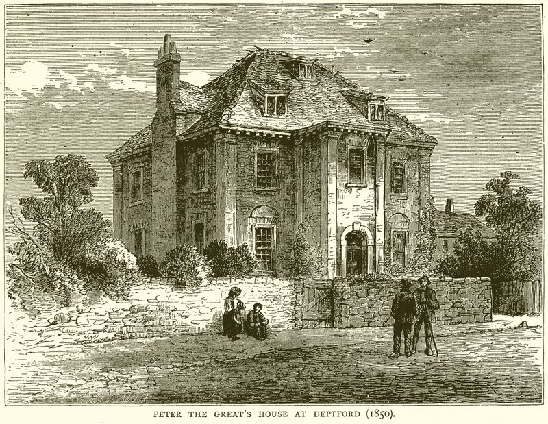Casa di Pietro il Grande a Deptford (1850) da English School