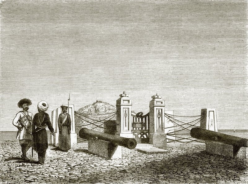 Capanna di Pietro il Grande, vicino a Derbend da English School