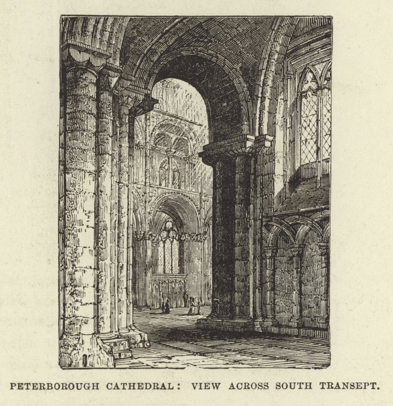 Cattedrale di Peterborough, vista attraverso il transetto sud da English School