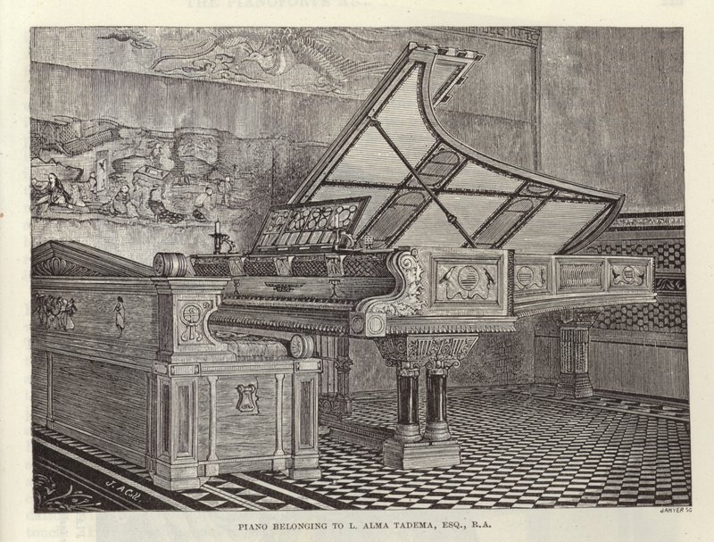 Pianoforte appartenente a Lawrence Alma-Tadema da English School