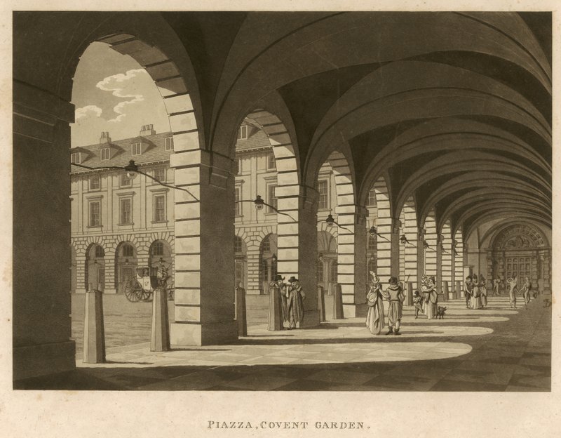 Piazza, Covent Garden, Londra, 1796 da English School