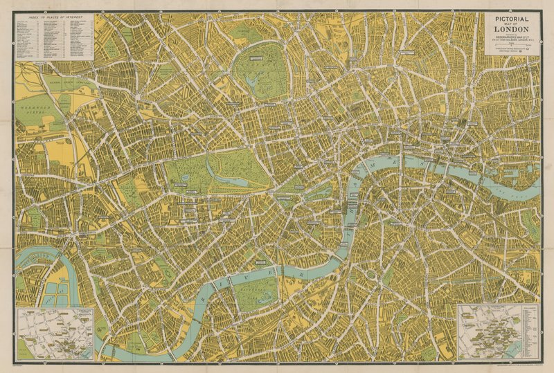Mappa illustrata di Londra da English School