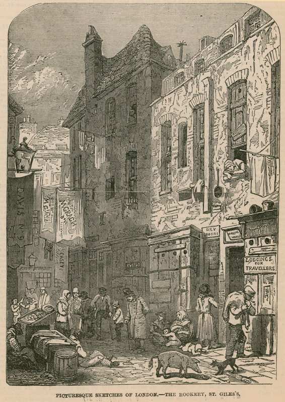 Schizzi pittoreschi di Londra - The Rookery, St Giless da English School
