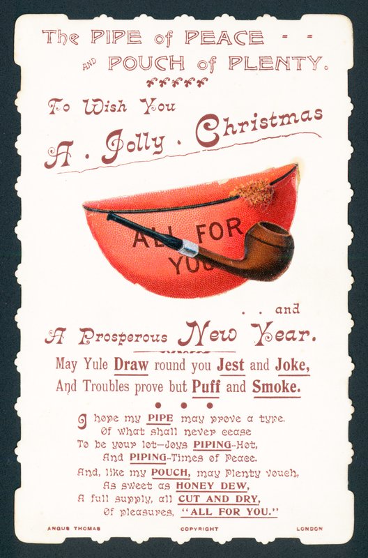 Pipa e borsa, cartolina di Natale da English School