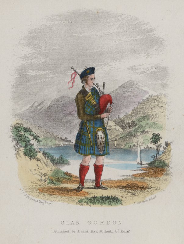 Pifferaio del Clan Gordon, Scozia da English School