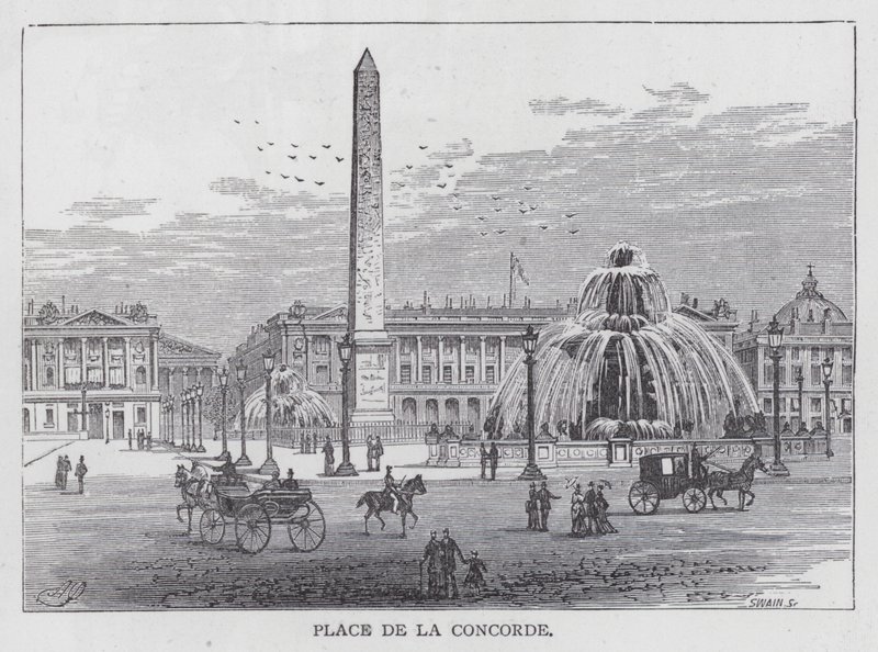 Place De La Concorde (incisione) da English School