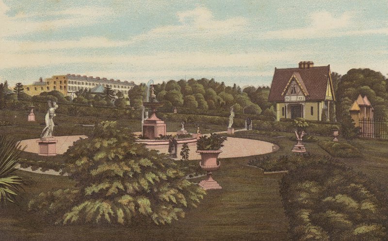 Plymouth: Swiss Lodge e giardini, Devonport Park da English School