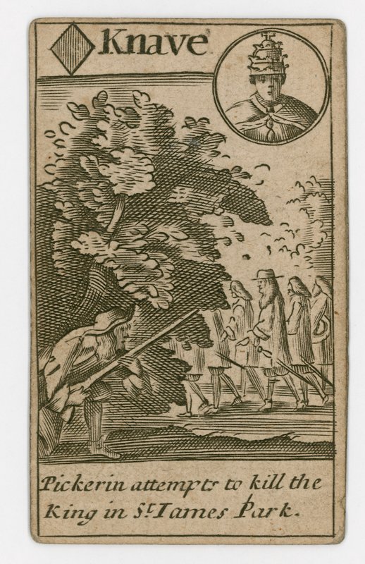 Carta da gioco del complotto papista da English School