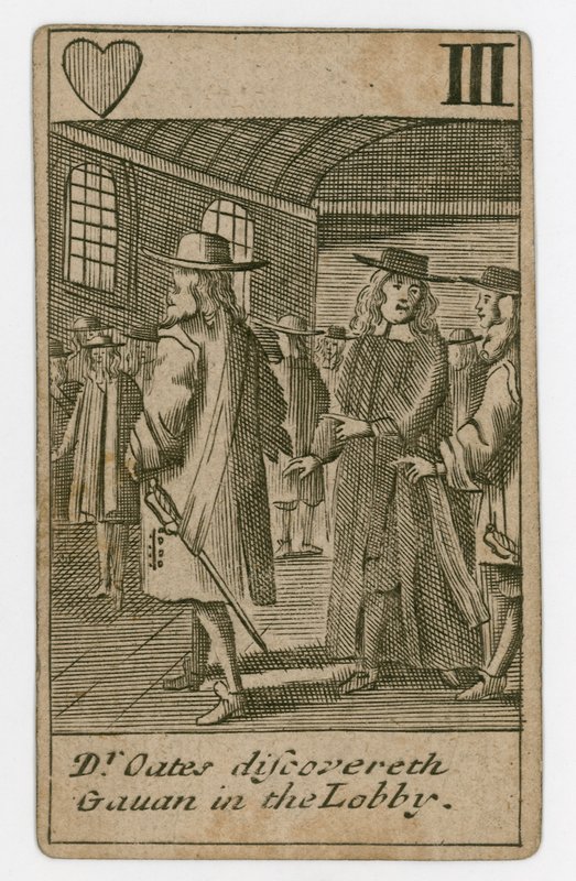 Carta da gioco del complotto papista da English School