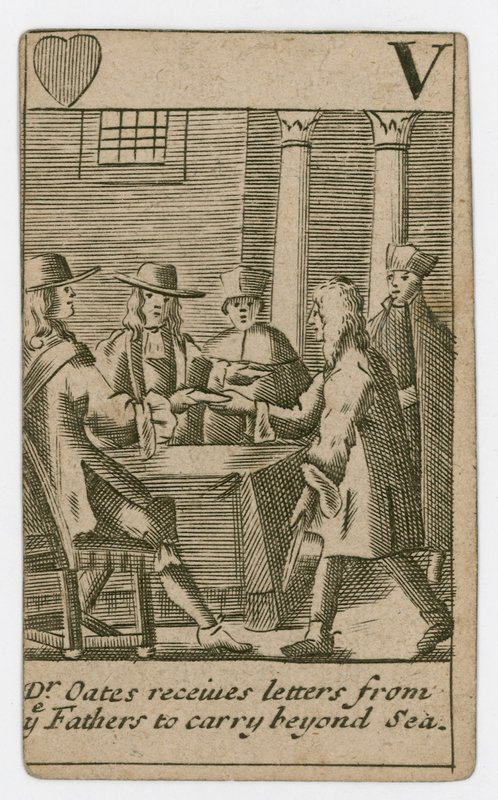 Carta da gioco del complotto papista da English School