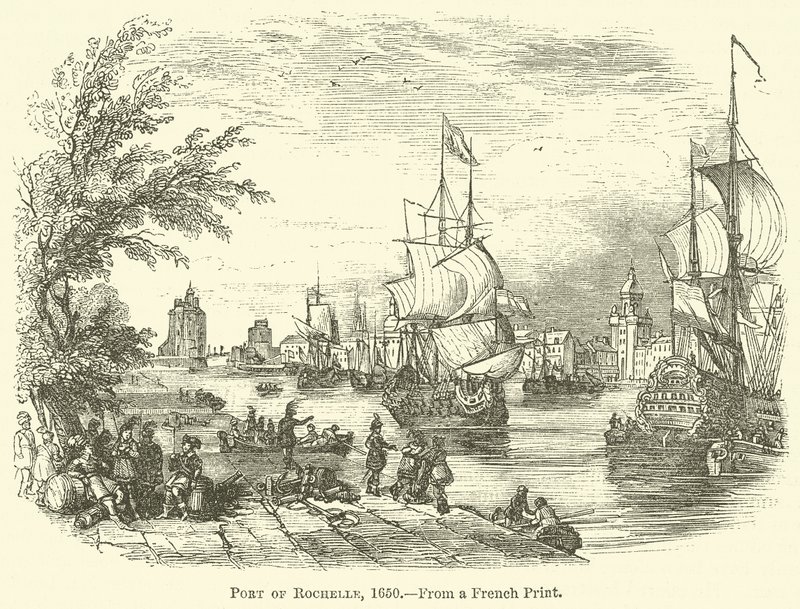 Porto di Rochelle, 1650 da English School