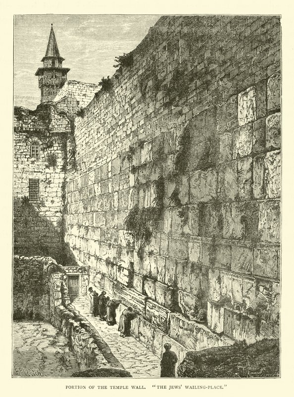 Parte del muro del Tempio, il luogo del pianto degli ebrei da English School