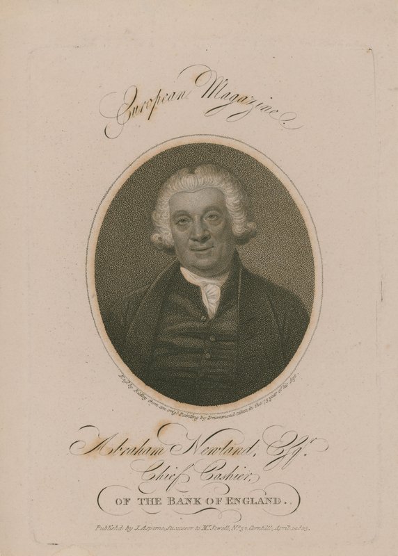 Ritratto di Abraham Newland da English School