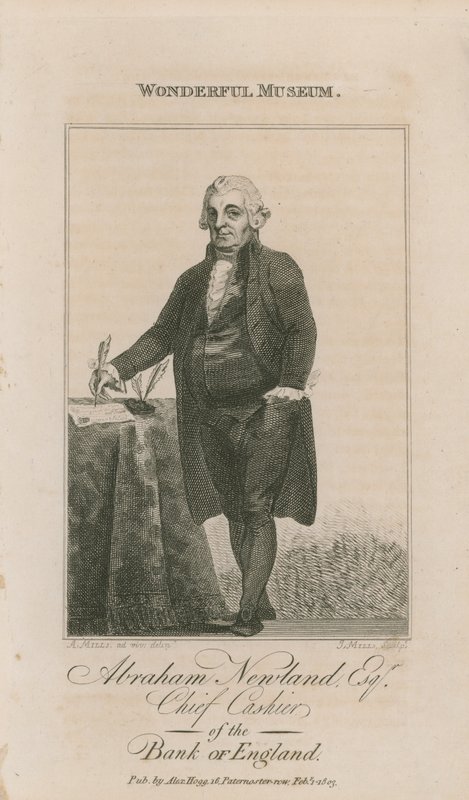 Ritratto di Abraham Newland da English School