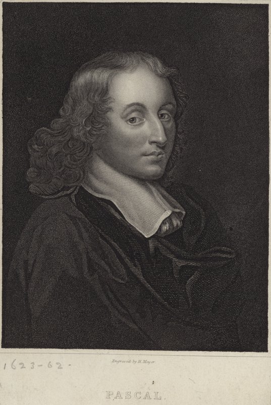 Ritratto di Blaise Pascal da English School